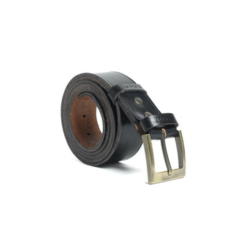 Handgefertigter Ledergürtel – 4 cm Schnalle (glatt)