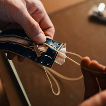 realizzazione cintura artigianale a mano