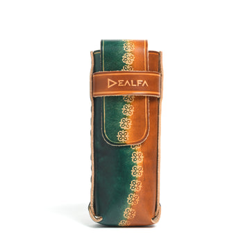 Medium-sized leather glasses case (Printed)